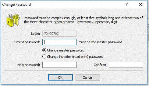 Change Password (パスポート変更)